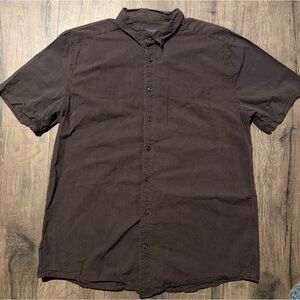 Vintage Brown Striped Old Navy Button Up Shirt